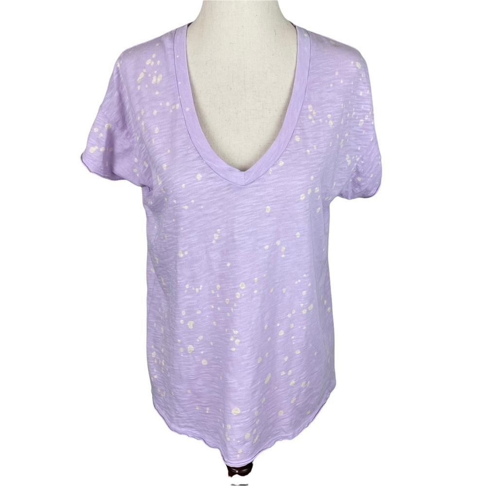 Bobi Lavender V-Neck Tee